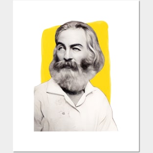 American Poet Walt Whitman illustration Posters and Art